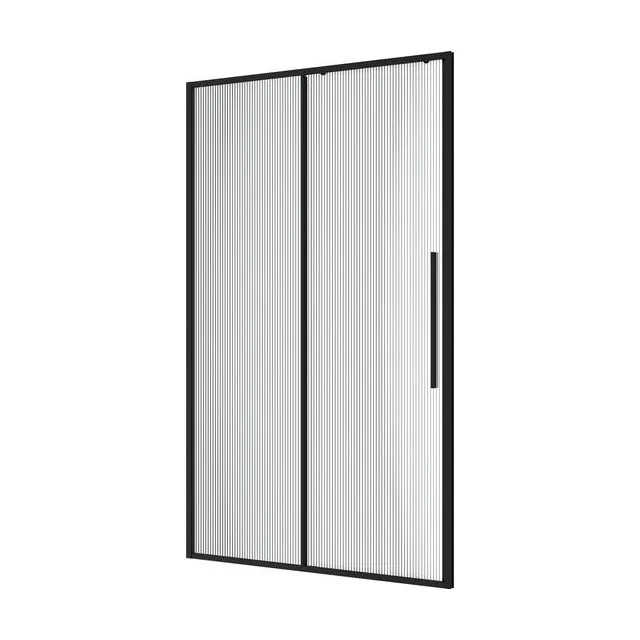 Дверь в нишу Niagara Nova NG-84-L12FHB (120х195) черный матовый,раздвижная влево,стекло рифленое