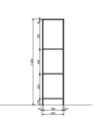 Кованый стеллаж Эстет Comfort Loft 40