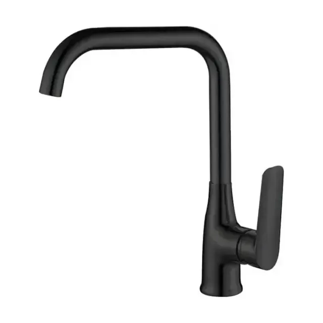Смеситель Esko Lagos Black LG06B для кухни, Г-излив