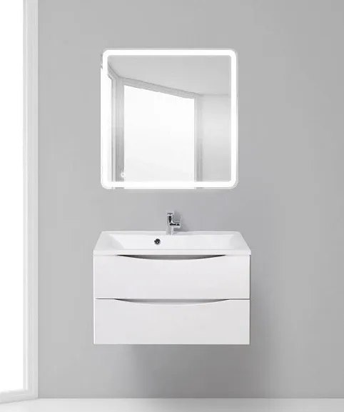 Комплект мебели BelBagno Марино-H60 (Marino-H60) 80 белый глянец (с раковиной BB800/450-LV-MR-PR)