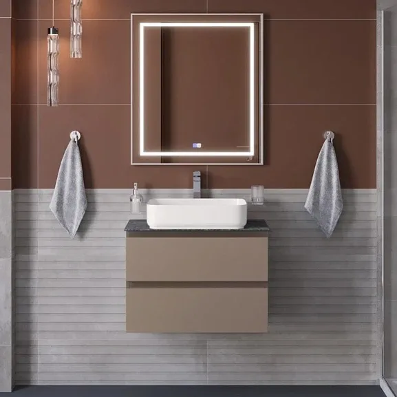 Комплект мебели BelBagno Крафт (Kraft) 60 бежевый матовый (столешница гранит)