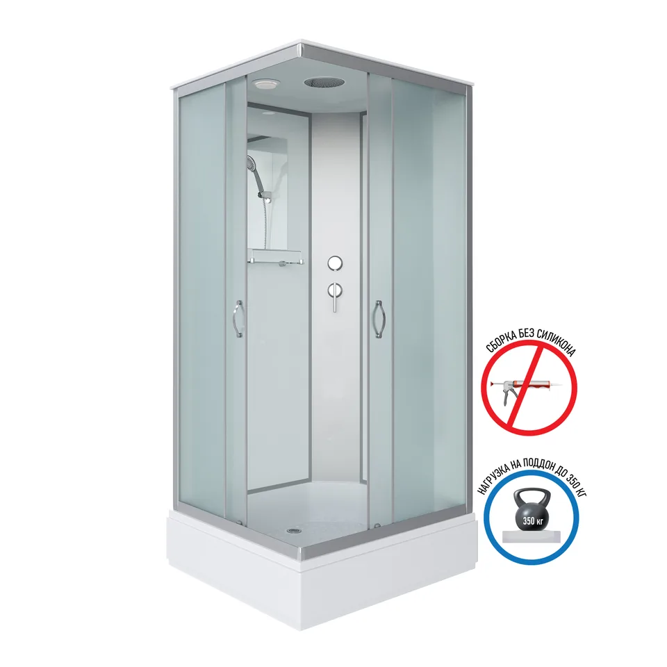 Душевая кабина Niagara Classic NG-33984-14Q (90х80х215) средний поддон(26см),стекло матовое,4 места