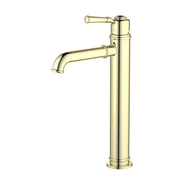 Смеситель для раковины 235, без донного клапана AQUATEK, полир. золото AQ1504PG КЛАССИК