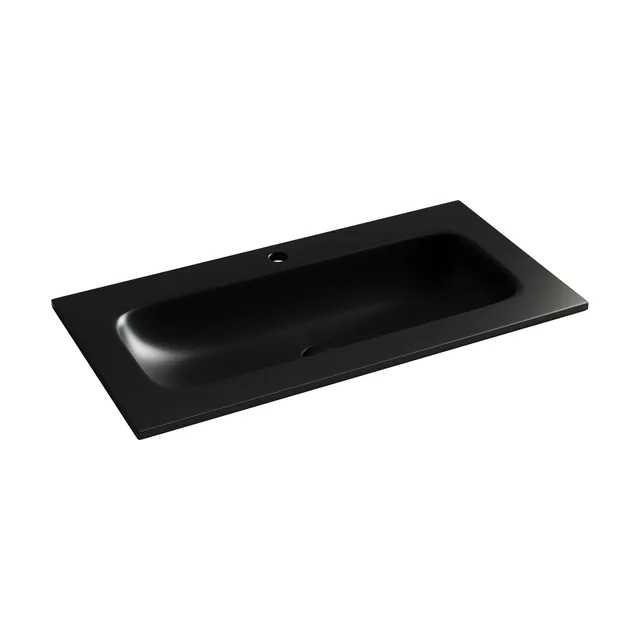 Раковина из сантехнического фарфора Ceramica Nova Грация (Grace) 91 см CN7019MB накладная цвет черный матовый