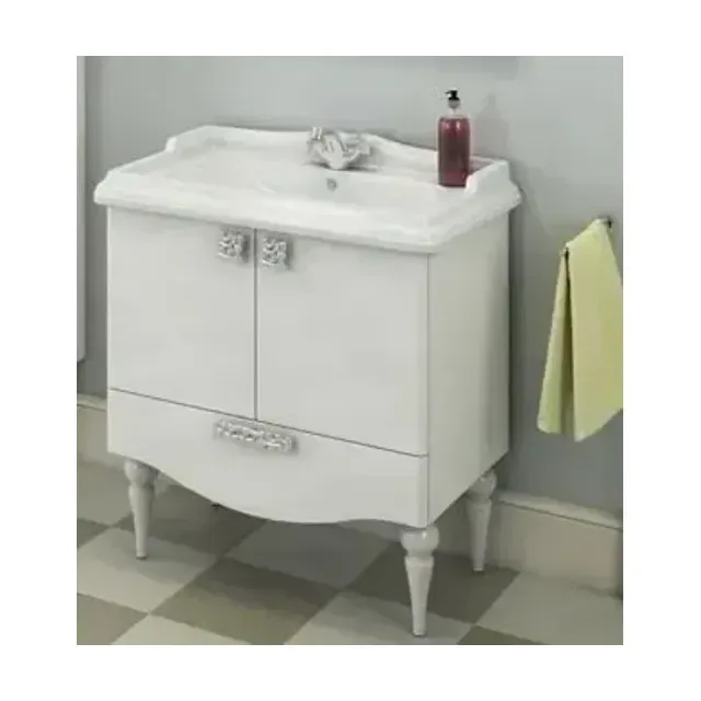 Тумба с раковиной Comforty Монако 80-1 белый глянец (раковиной Comforty 3380).