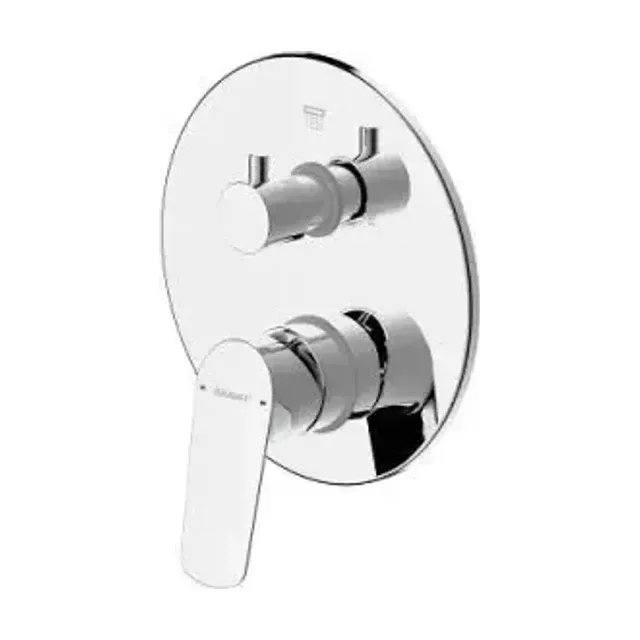 Смеситель Bravat Rhein (PB8429564CP-2-ENG+D982CP-B-ENG) для ванны и душа скрытый монтаж (2-функц) хром (комплект)