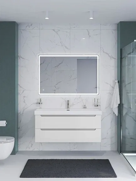Комплект мебели BelBagno Этна (Etna) 120 белый матовый (раковина BB-8078-120)