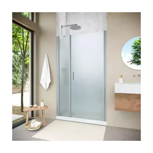Дверь в душевой проем EP-F-2 NOVO h2000 170 07 10 R, профиль матовый хром, стекло сатин