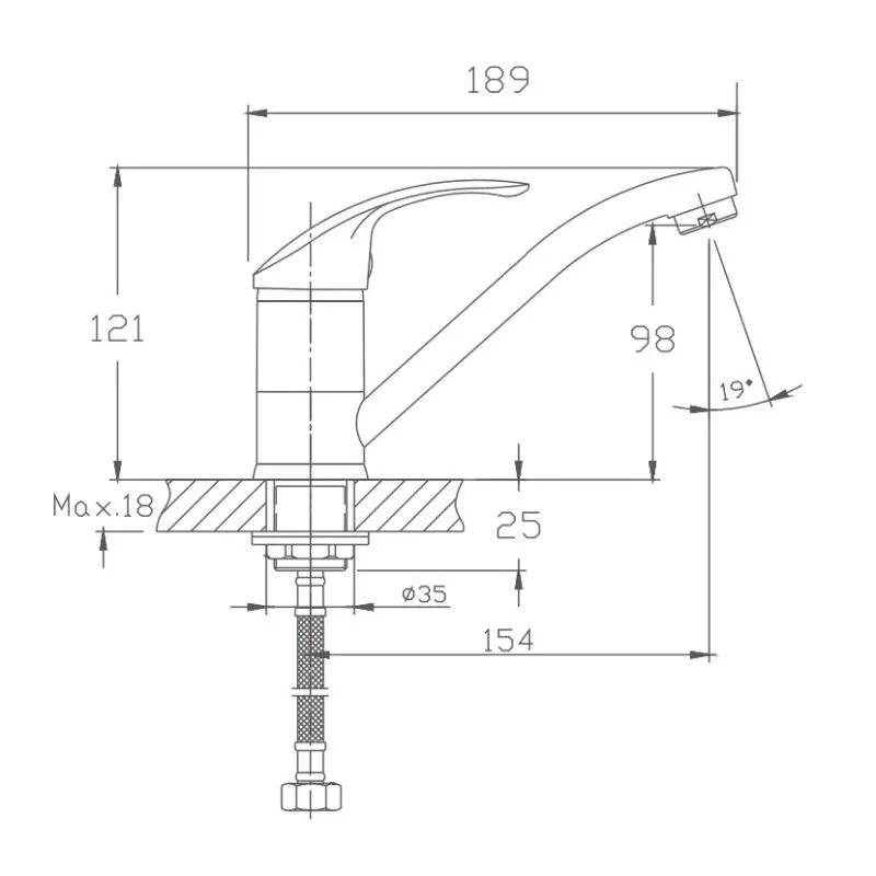Смеситель Haiba HB4536-2 для кухни
