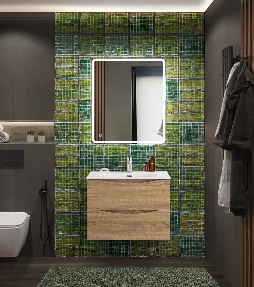 Тумба под раковину BelBagno Marino-Cer-N 70 белый дуб