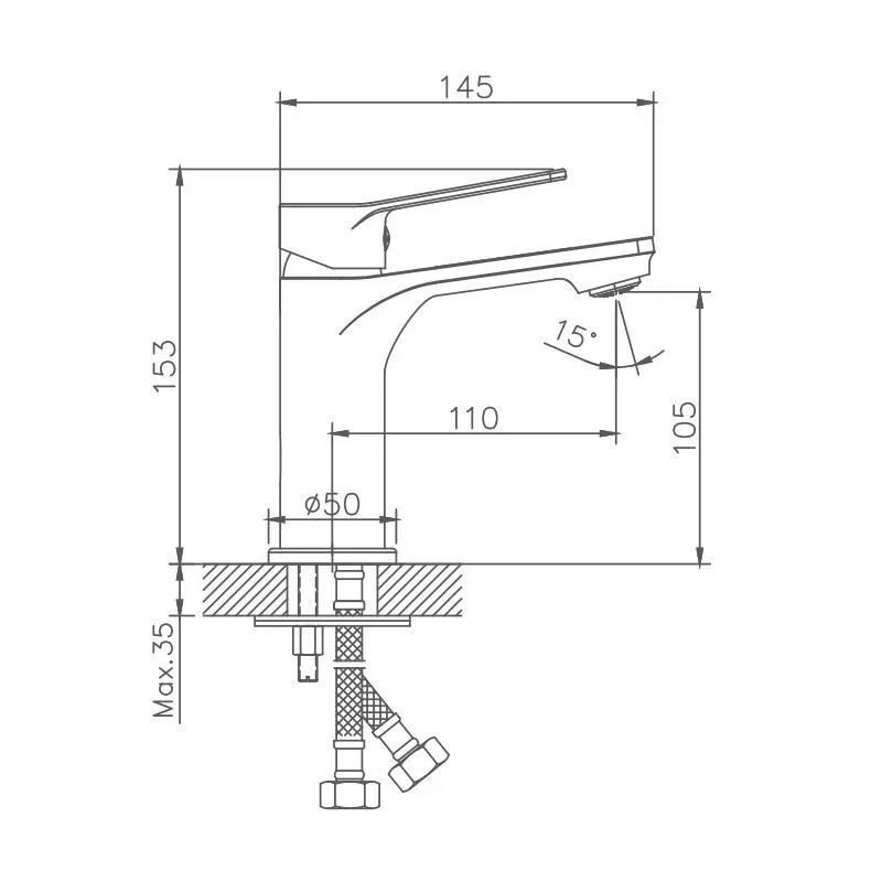 Смеситель Haiba HB10559 для раковины хром