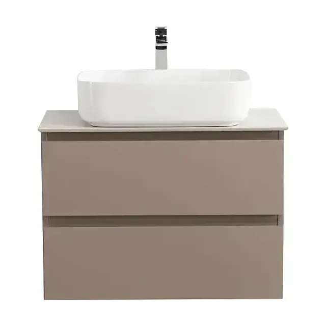 Тумба с раковиной BelBagno Крафт (Kraft) 70 бежевая матовая (столешница белый матовый)
