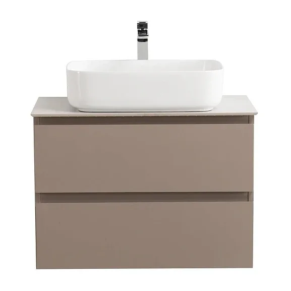 Тумба с раковиной BelBagno Крафт (Kraft) 70 бежевая матовая (столешница белый матовый)