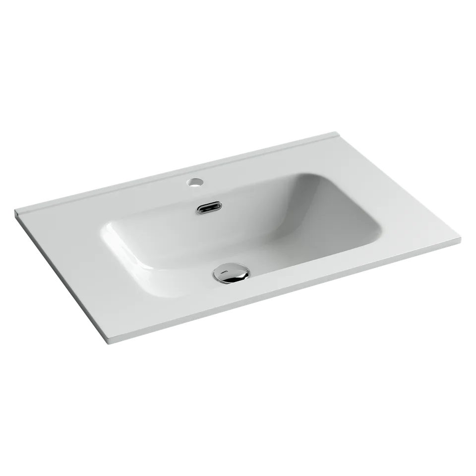 Раковина из сантехнического фарфора Ceramica Nova Элемент (Element) 71 см CN7007 накладная цвет белый