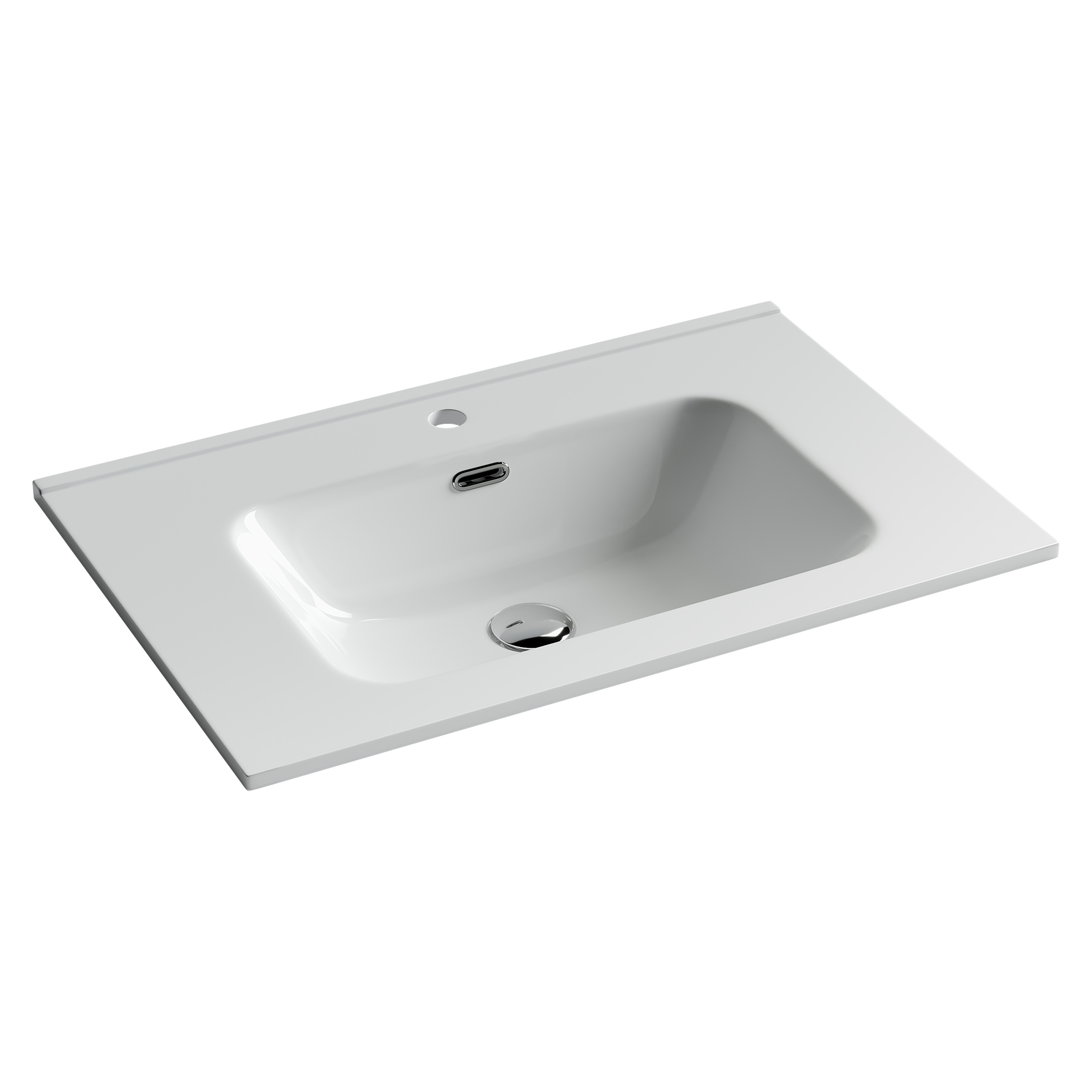 Раковина из сантехнического фарфора Ceramica Nova Элемент (Element) 71 см CN7007 накладная цвет белый