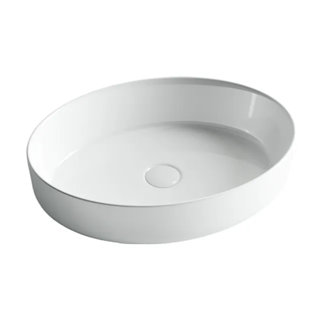 Раковина из сантехнического фарфора Ceramica Nova Элемент (Element) 55 см CN5002 накладная цвет белый