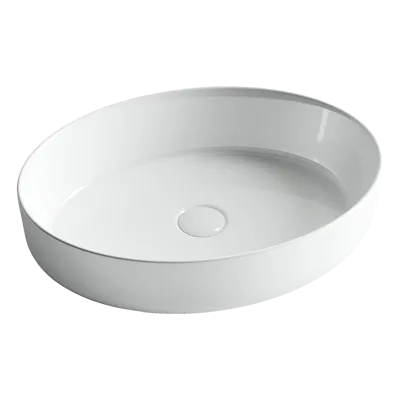 Раковина из сантехнического фарфора Ceramica Nova Элемент (Element) 55 см CN5002 накладная цвет белый