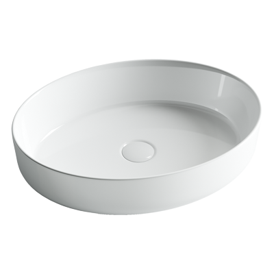 Раковина из сантехнического фарфора Ceramica Nova Элемент (Element) 55 см CN5002 накладная цвет белый