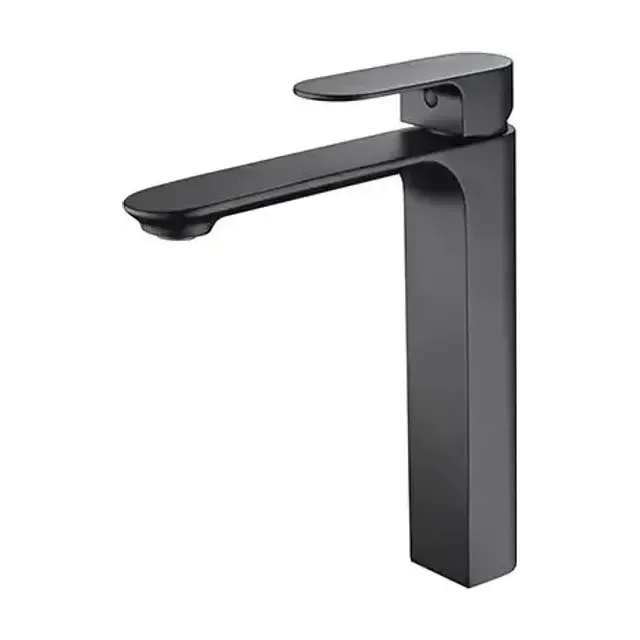 Смеситель WasserKRAFT Elbe 7403H для раковины, черный покрытие Soft-touch