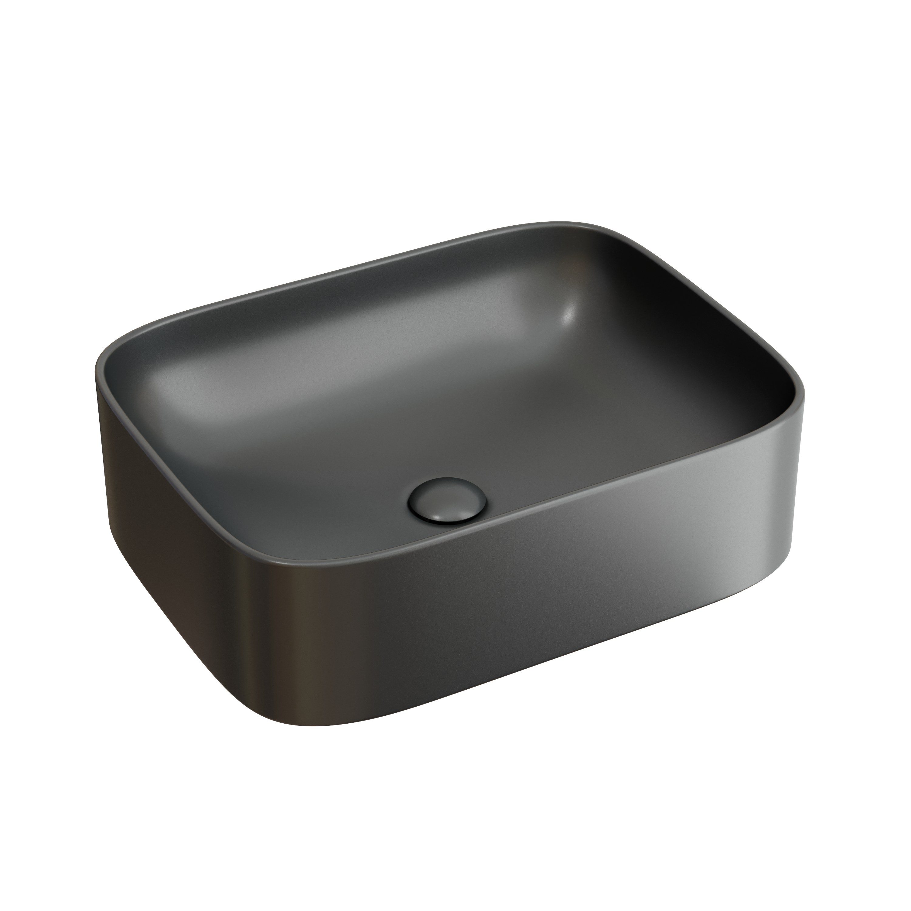 Раковина из сантехнического фарфора Ceramica Nova Элемент (Element) 51 см CN6052MDH накладная цвет темный антрацит матовый