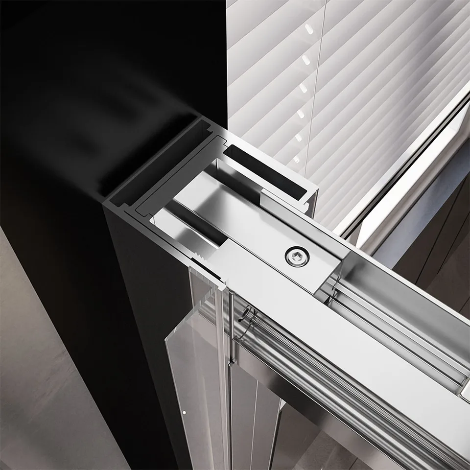 Боковая панель Veconi Premium Trento SP-30CH, 800х2000 хром, стекло прозрачное