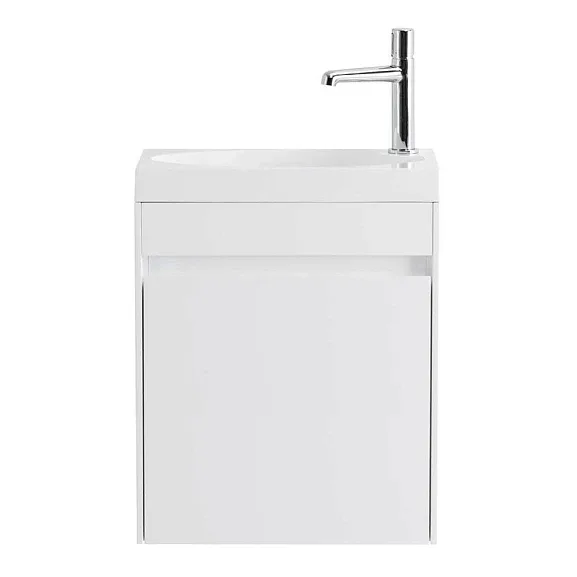 Тумба с раковиной BelBagno Пьетра (Pietra) Мини (Mini) 46 левая белый глянец