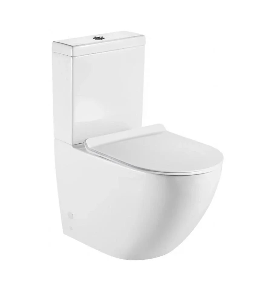 Унитаз-компакт BelBagno Аманда (Amanda) BB051CPR безободковый,горизонтальный выпуск,с крышкой-сиденьем BB2111SC