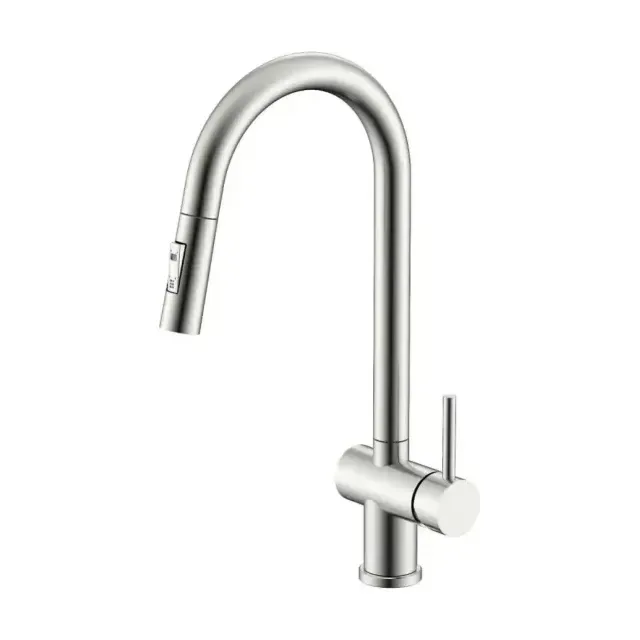 Смеситель Splenka S204.49.05 для кухни с выдвижным изливом сатин
