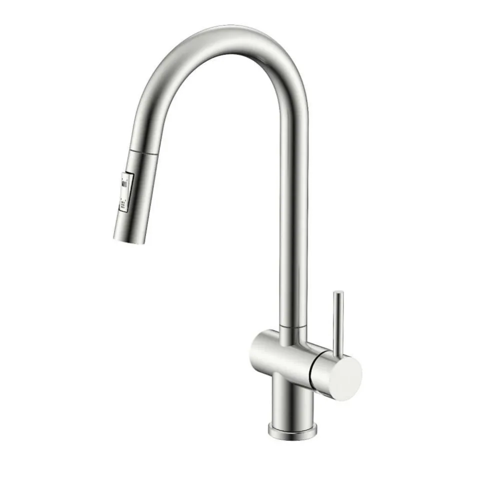 Смеситель Splenka S204.49.05 для кухни с выдвижным изливом сатин