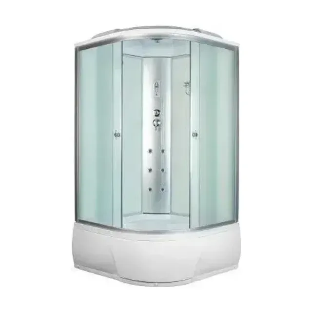 Душевая кабина Aquacubic 3204B 110х110х220см. fabric white (в/п), г/м, свет, радио, вентиляция.