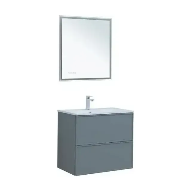Комплект мебели Aquanet Арт 75 мисти грин Soft Touch (тактильный матовый), раковина Арт 75