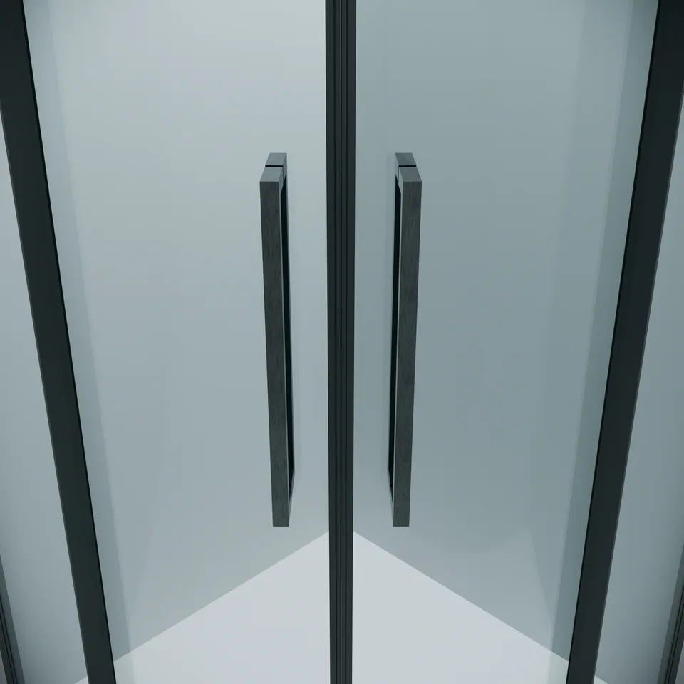 Душевое ограждение Grossman Cosmo 301.K33.02.1010.42.00 (100х100х195) Угловая,раздвижная,графит сатин,стекло прозрачное, 1 место