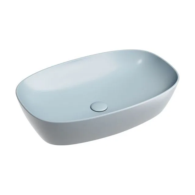 Раковина из сантехнического фарфора Ceramica Nova Элемент (Element) 60 см CN6049MHL накладная цвет серо-голубой матовый