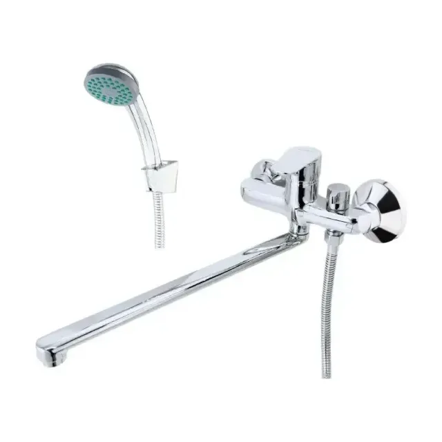 Смеситель Rusant RV26023523-0782 универсальный с душевыми аксессуарами хром