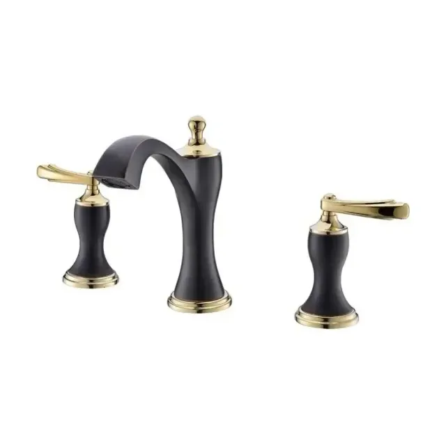 Смеситель Timo Unari 7511/04F для раковины на 3 отверстия black antique