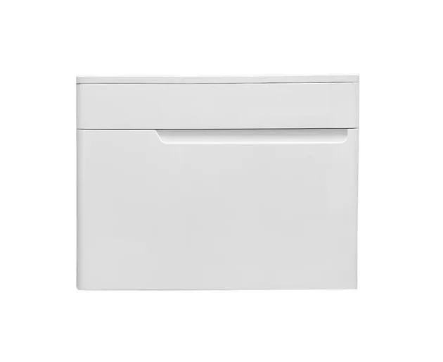 Тумба с раковиной Эстет Kare Luxe 60 подвесная 1 ящик белая ФР-00007077
