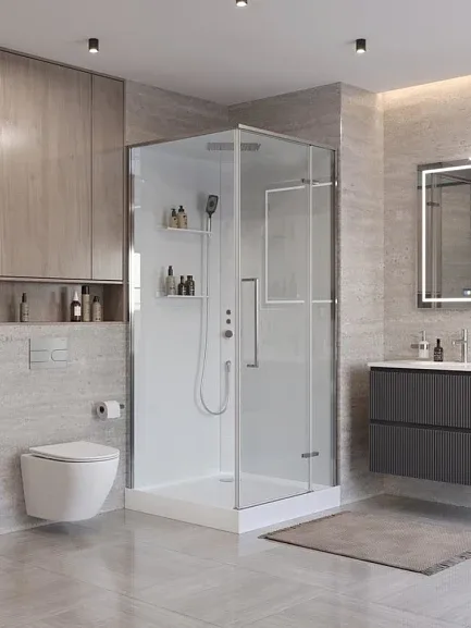 Душевая кабина BelBagno UNO-CAB-A-1-90-C-Cr-Bi-TOP-R 90х90х212,5 правая