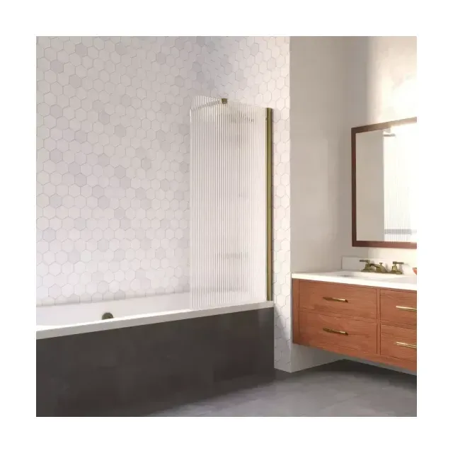 Шторка на ванную EV LUX ST 76 05 Moru R, профиль бронза, стекло Moru