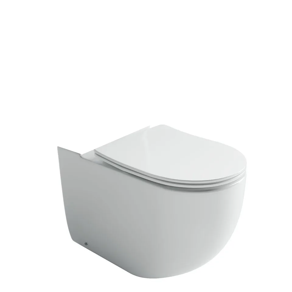 Чаша-унитаза напольная Ceramica Nova Метрополь (Metropol) CN4001T-B цвет белый с сиденьем микролифт смыв торнадо