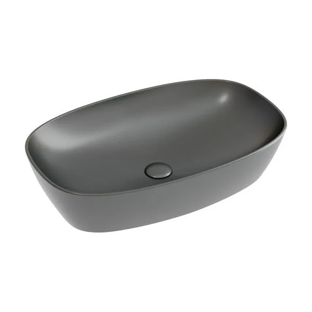Раковина из сантехнического фарфора Ceramica Nova Элемент (Element) 60 см CN6049MDH накладная цвет темный антрацит матовый