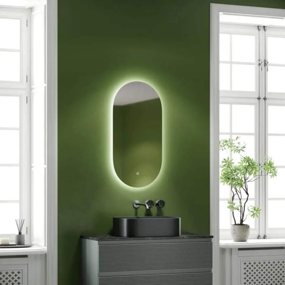 Зеркало Sancos Овал/Oval 45*90 с контурной подсветкой