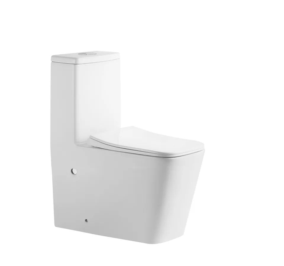 Унитаз напольный Grossman Classic GR-4486SQ-K44 (640х360х800) безободковый,белый,моноблок с тонкой крышкой,микролифт,смыв торнадо,1 мест