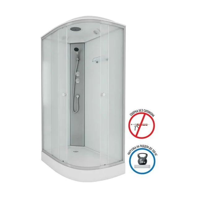 Душевая кабина Niagara Eco E120/80/13L/MT (120х80х215) низкий поддон(13см),стекло матовое