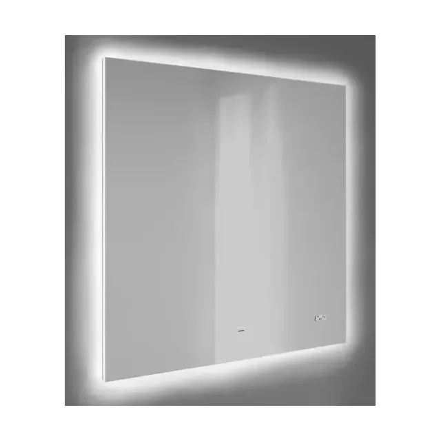 Зеркало Raval Kvadro 80*80 с led-подсветкой и часами