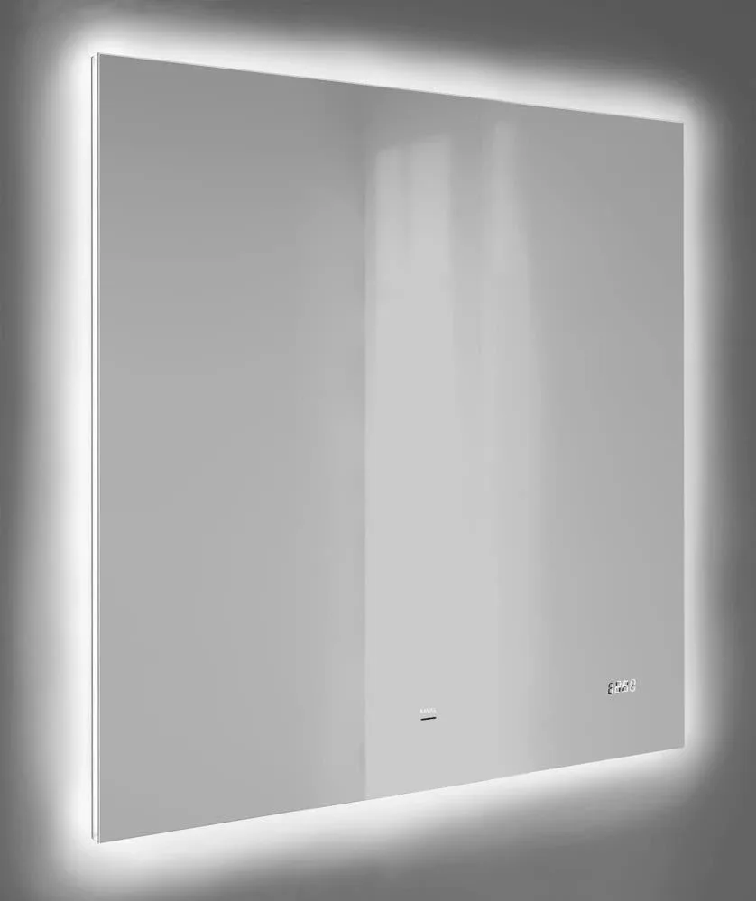 Зеркало Raval Kvadro 80*80 с led-подсветкой и часами