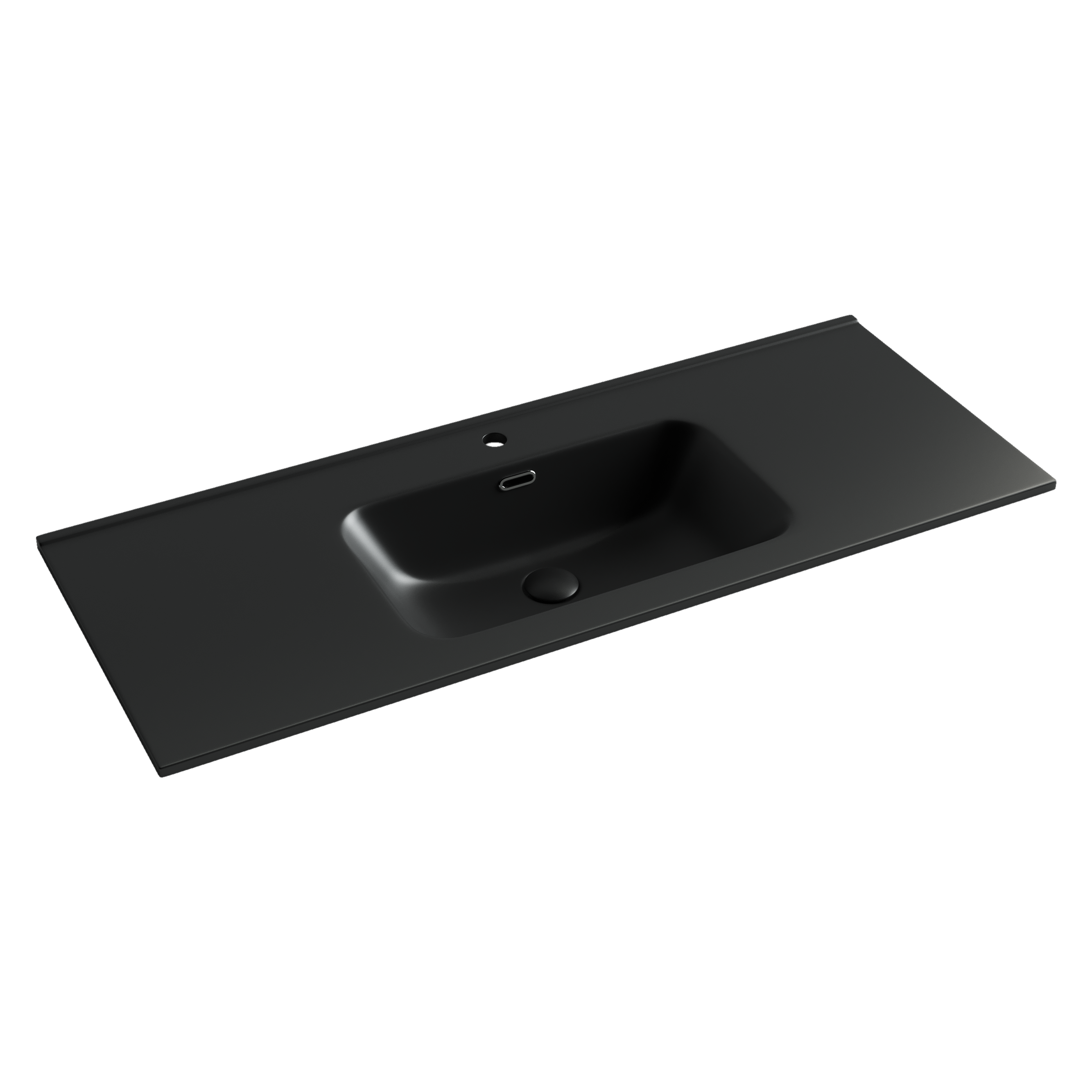 Раковина из сантехнического фарфора Ceramica Nova Элемент (Element) 121 см CN7006MB накладная цвет черный матовый