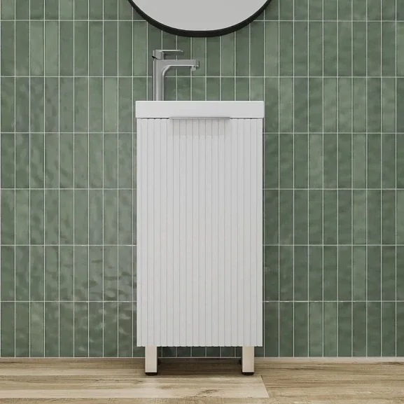 Тумба с раковиной Style Line Соло 40 L/R белый софт