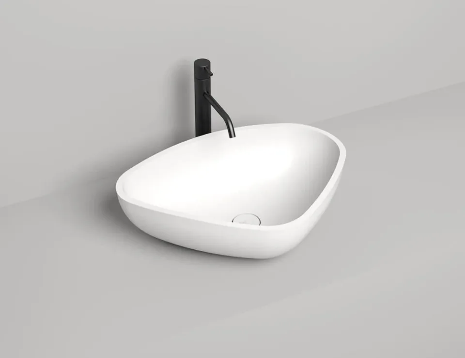 Накладная раковина Salini Gloria 06 S-Stone 56*39 белая матовая
