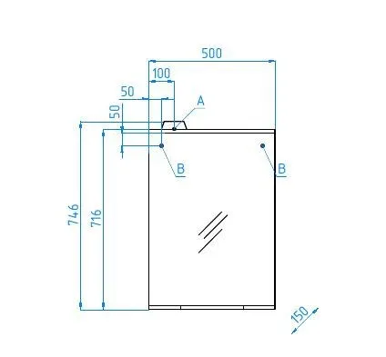 Зеркало Style Line Инга 50 с Led-подсветкой