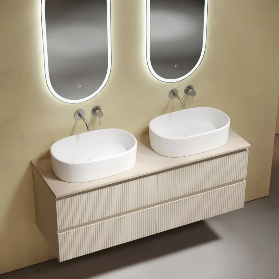 Столешница Sancos TT140A2 140*46 Kreman без отверстия под смеситель